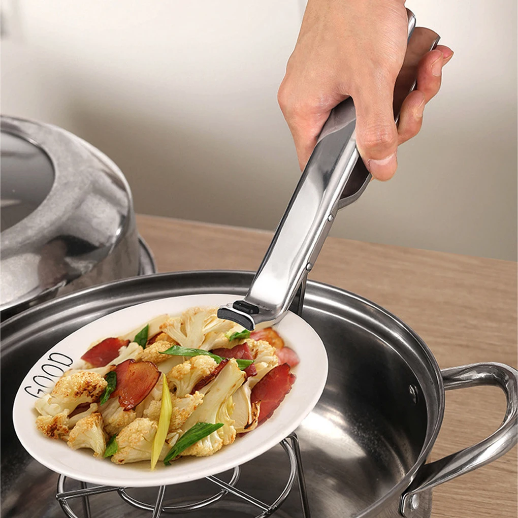 

Зажимы из нержавеющей стали, износостойкие нержавеющие захваты, гибкий зажим для мисок, анти-ожоги, аксессуары для чаши, тарелки, посуды, кас...