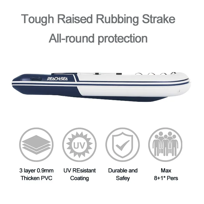 Надувная скоростная лодка из ПВХ с алюминиевым наполом 280 см для продажи