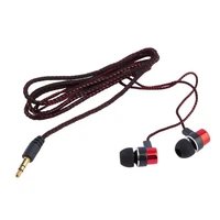 earphone braided wiring super bass in ear music earphone hifi stereo earbuds sport earphones with mic2022