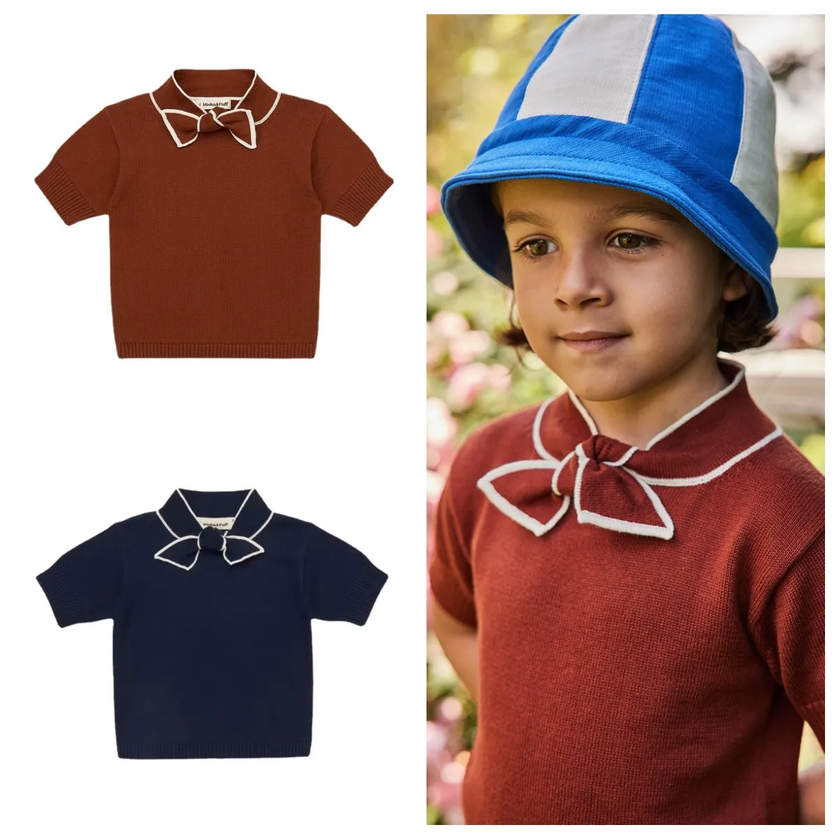 

Вязаная футболка с бантом для девочек, новинка 2023 МП, футболка с бантом для девочек, летняя тонкая трикотажная одежда для девочек, топы с коротким рукавом, одежда для мальчиков