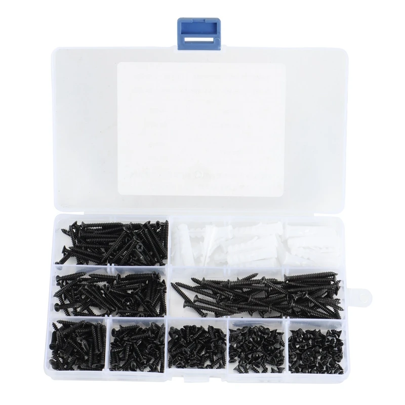 

Big Deal 420 Pieces Of Black M3 Flat Head Wood Screw Combination Fastener Kit 304 Stainless Steel Countersunk Head Tapping Screw