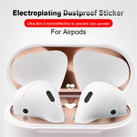 metal film sticker for airpods airpods pro iron shavings dust guard film ultra thin skin protective cover