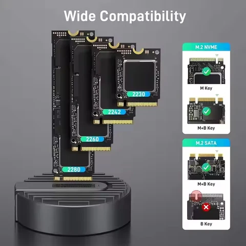 Внешняя док-станция IRhasta для SSD M.2 NVMe/SATA USB C 10 Гбит/с