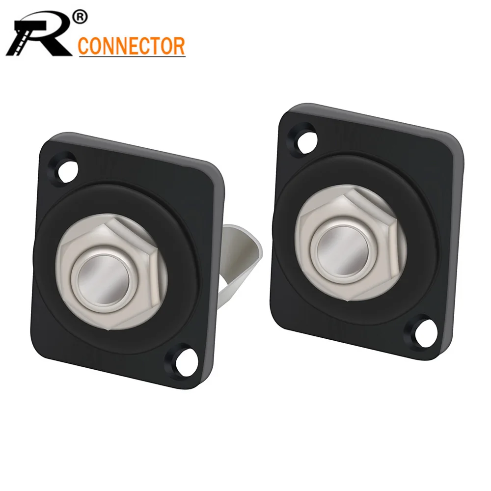 

8pcs 6.35mm MONO/Stereo Connector Female Socket Panel Mounted Wire Soldering Converter Professional Jack Speaker Audio