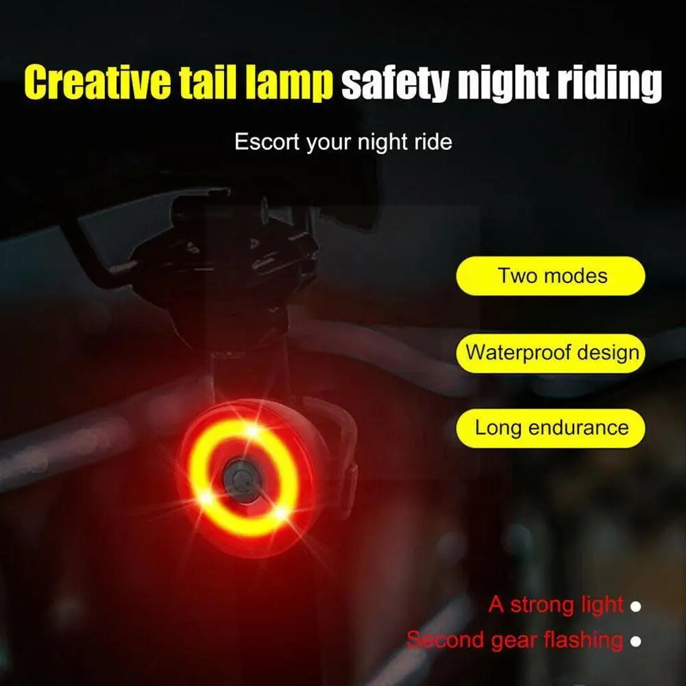 

Задний фонарь для велосипеда на открытом воздухе, водонепроницаемый светодиодный предупреждающий фонарь высокой яркости для велосипеда, ...
