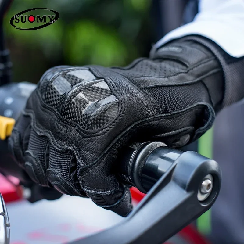 Женские розовые мотоциклетные перчатки из козьей кожи длинные пальцы для