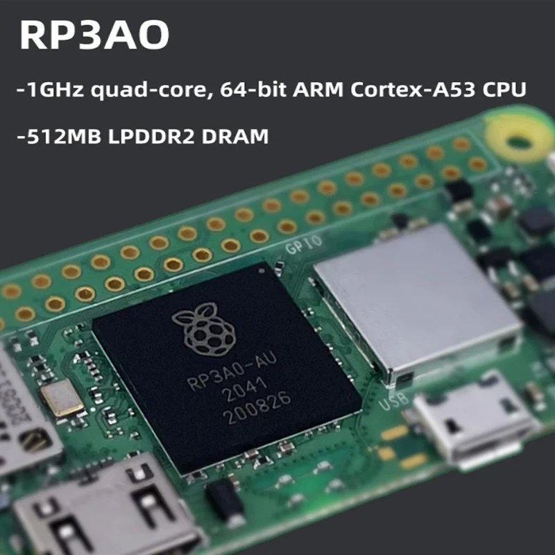 Raspberry Pi Zero 2 Вт Broadcom BCM2710A1 четырехъядерный 64-разрядный SoC 4 ГГц IEEE для платы Bluetooth