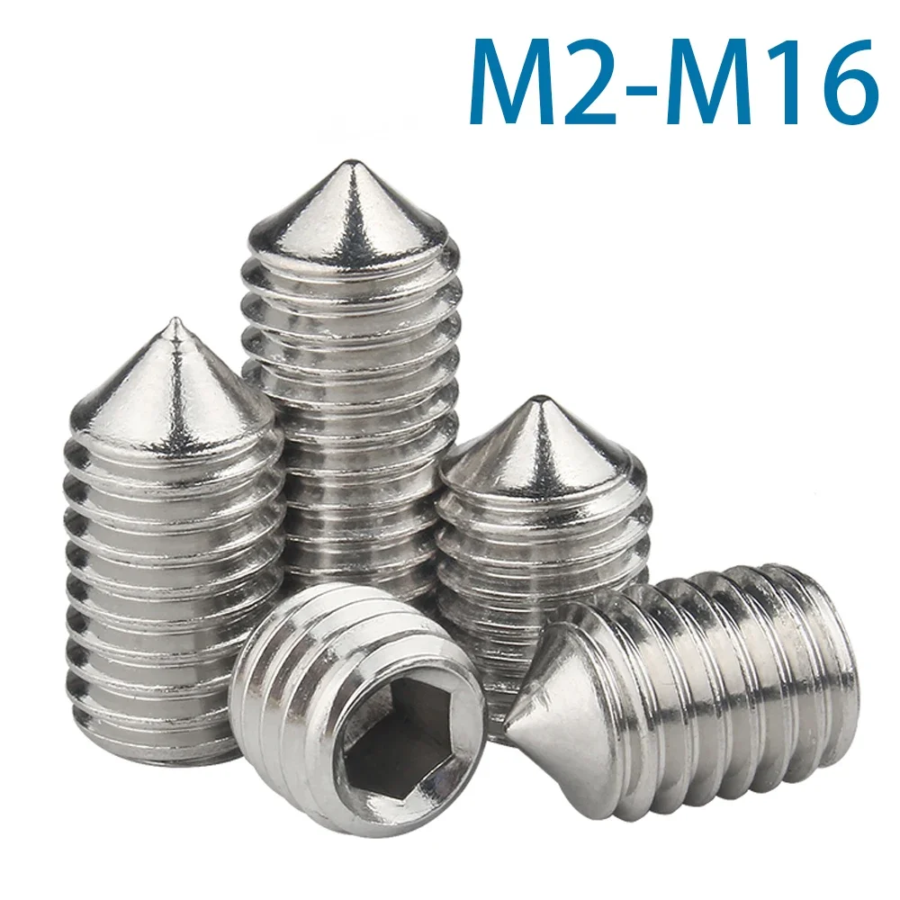 

1-50 шт. M2 M2 M2 M2, 5 _ M16 Шестигранная розетка, конусная головка, набор болтов с винтами 304 нержавеющая сталь DIN914