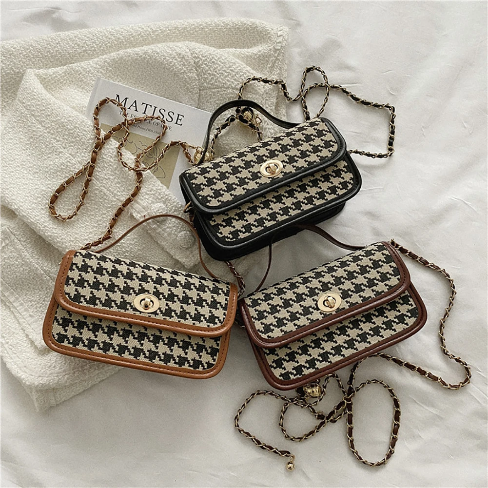 

Women Shoulder Bag Woolen Cloth Swallow Gird Luxury Brand Designer Handbags Female Fashion Exquisite Flap Chain Crossbody Bags