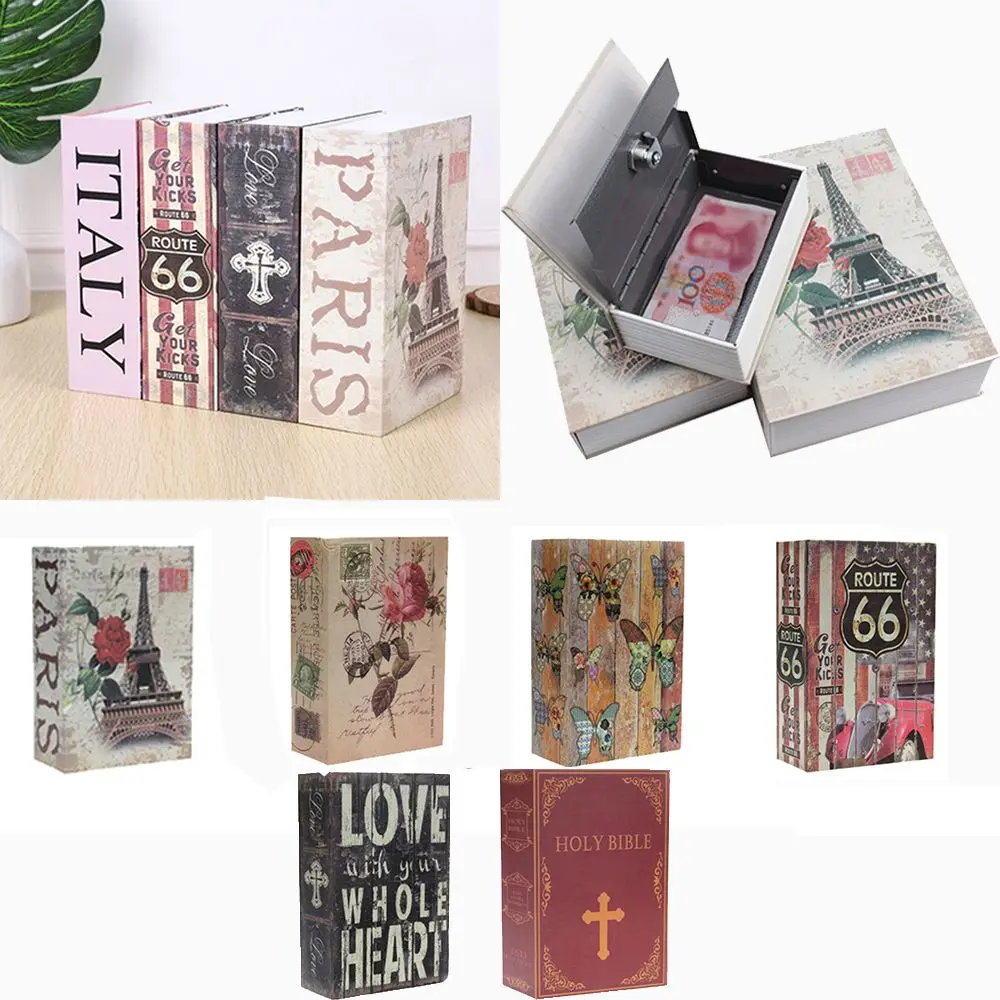 

Home Decoration New Metal Secret Money box Hidden Safe With Password Book Storage Box