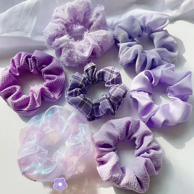 

7Pcs/Set French Women Elastic Hair Bands Sets Classic Simple Scrunchies Solid Color Ponytail Holder Hair Rope Hair Accessories