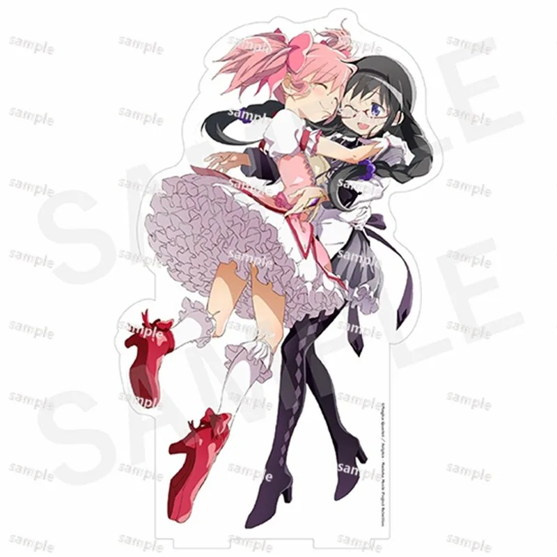 Фото Японский мультфильм Puella Magi Madoka Magica аниме фигурки Kaname Madoka Akemi Homura акриловая подставка коллекция декор стола №2
