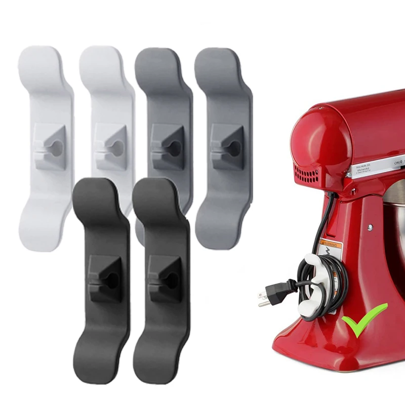 

4 pcs Cord Winder Cable Management Clip Cable Holder Keeper Organizer For Air Fryer Coffee Machine Kitchen Appliances