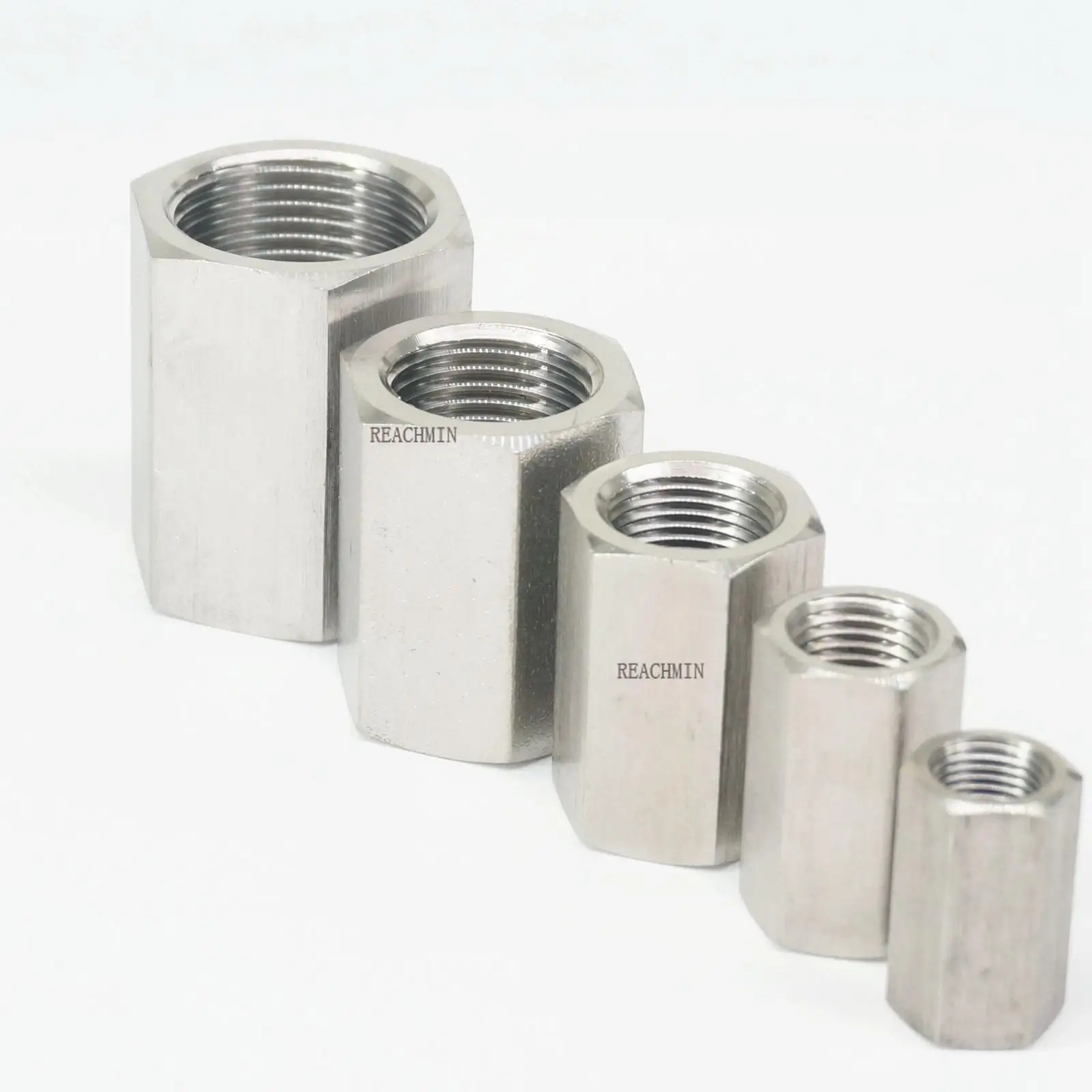 

1/8" 1/4" 3/8" 1/2" 3/4" 1" BSP Female 304 Stainless Steel Hex Nut Rod Pipe Fitting Connector Ada