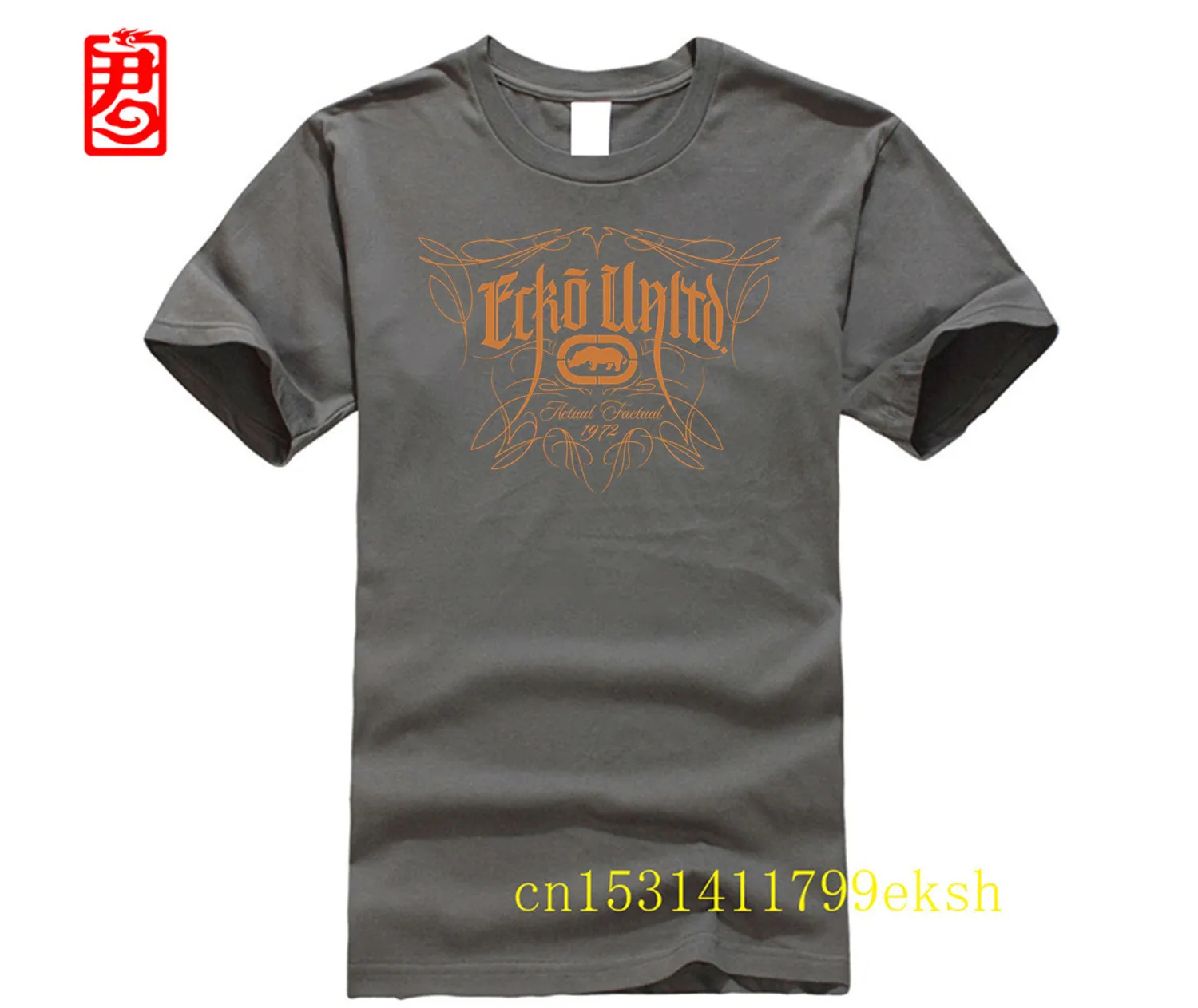 Фото Ecko_Unltd Round Neck Short Sleeve Tee Shirts Exercise Men's Choose Shirts Cotton Spandex O-Neck Tee Shirt New Style TEE №5