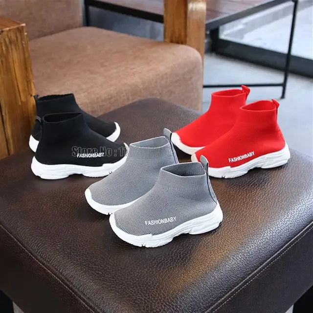 Autumn Winter Kids Sneakers Children Casual Slip On Breathable Kids Socks Non-slip Snow Boots Boys Girls Sport Shoes 1