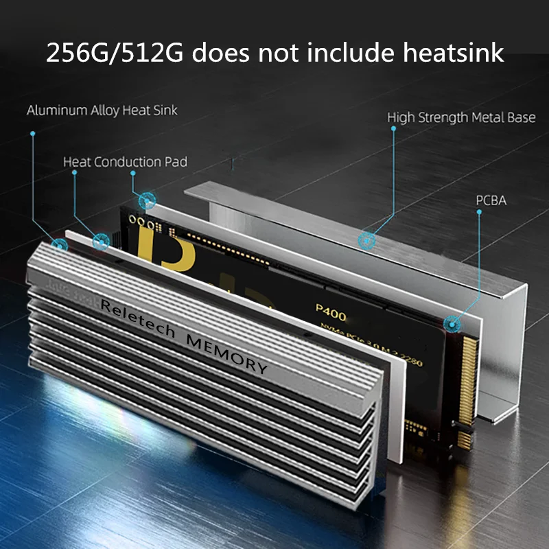 Reletech SSD M2 NVMe 512 ГБ 256 ГБ 1 ТБ 2 ТБ PCIe твердотельный накопитель с кэшем DRAM 2280 SSD внутренний жесткий диск для настольных компьютеров и ноутбуков.