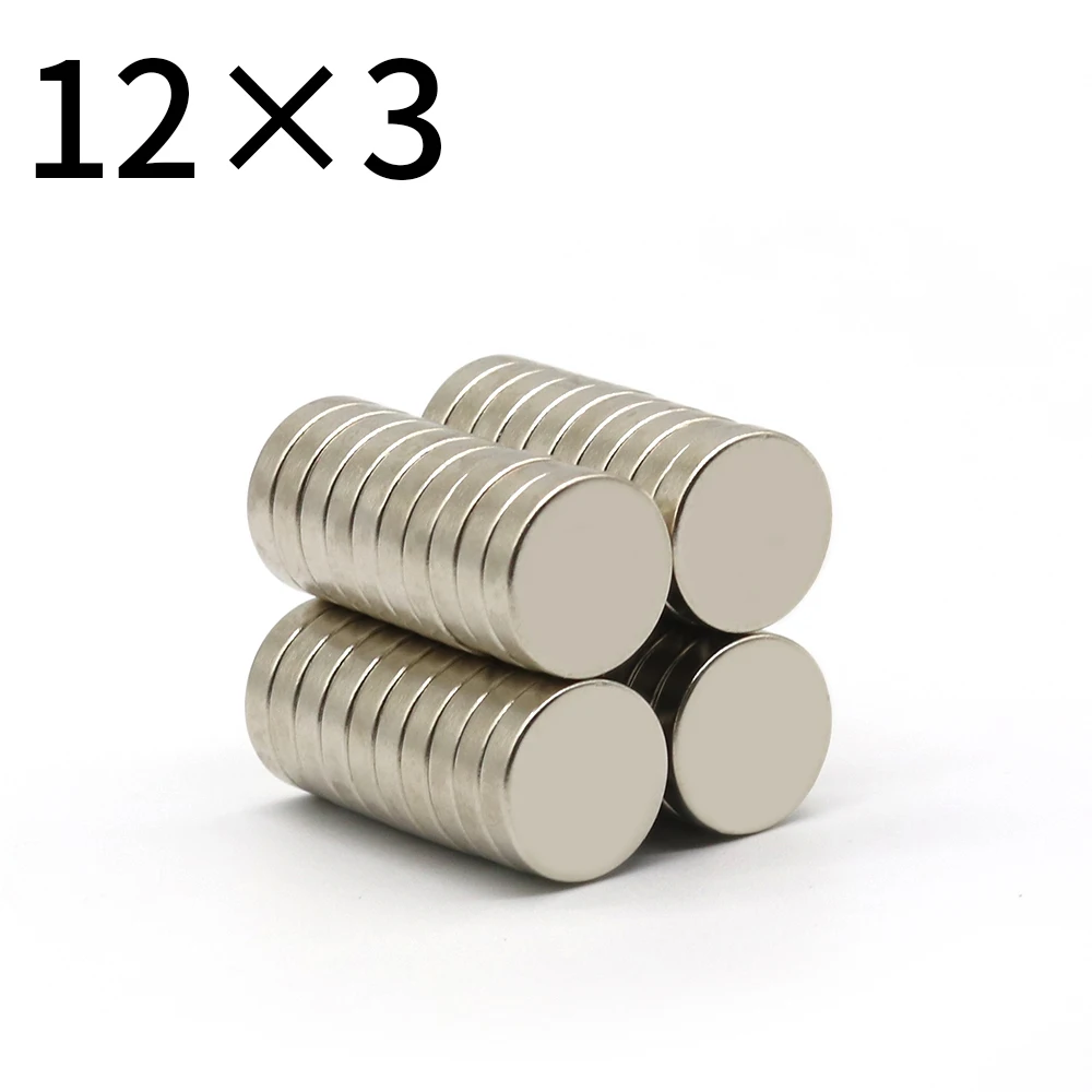 

10/20/50/100 Pcs 12x3 Neodymium Magnet 12mm x 3mm N35 NdFeB Round Super Powerful Strong Permanent Magnetic imanes 12*3