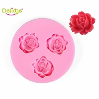 1pc 3d rose flower silicone fondant mold chocolate sugarcraft mould pastry baking mold diy cake decorating tool