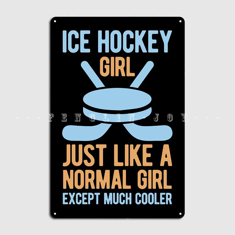 Забавный металлический знак хоккея с шайбой Настенный декор клубный бар