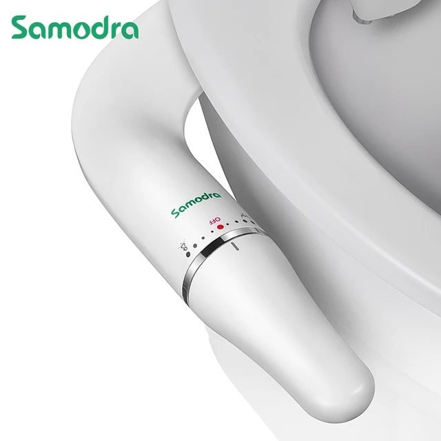 Samodra toilet bidet ultra-slim bidet toilet seat attachment with brass inlet adjustable water pressure bathroom hygienic shower
