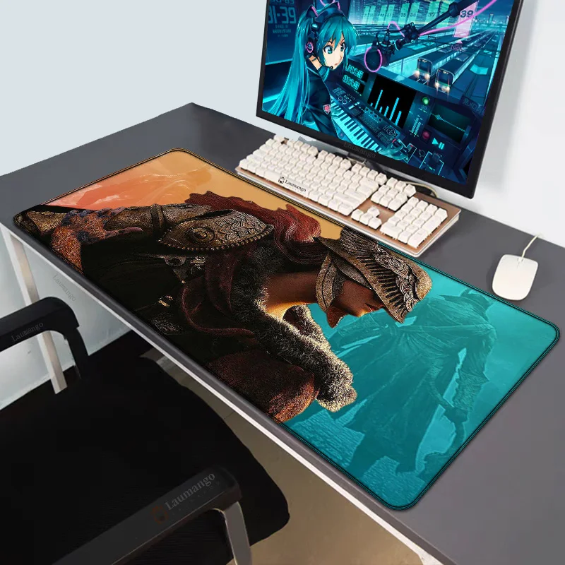 

Gaming Mouse Pad Ped Anime Elden Ring Gamer Keyboard Wireless Xxl Rubber Cabinet Accessories Mousepad Extended Carpet Large Desk