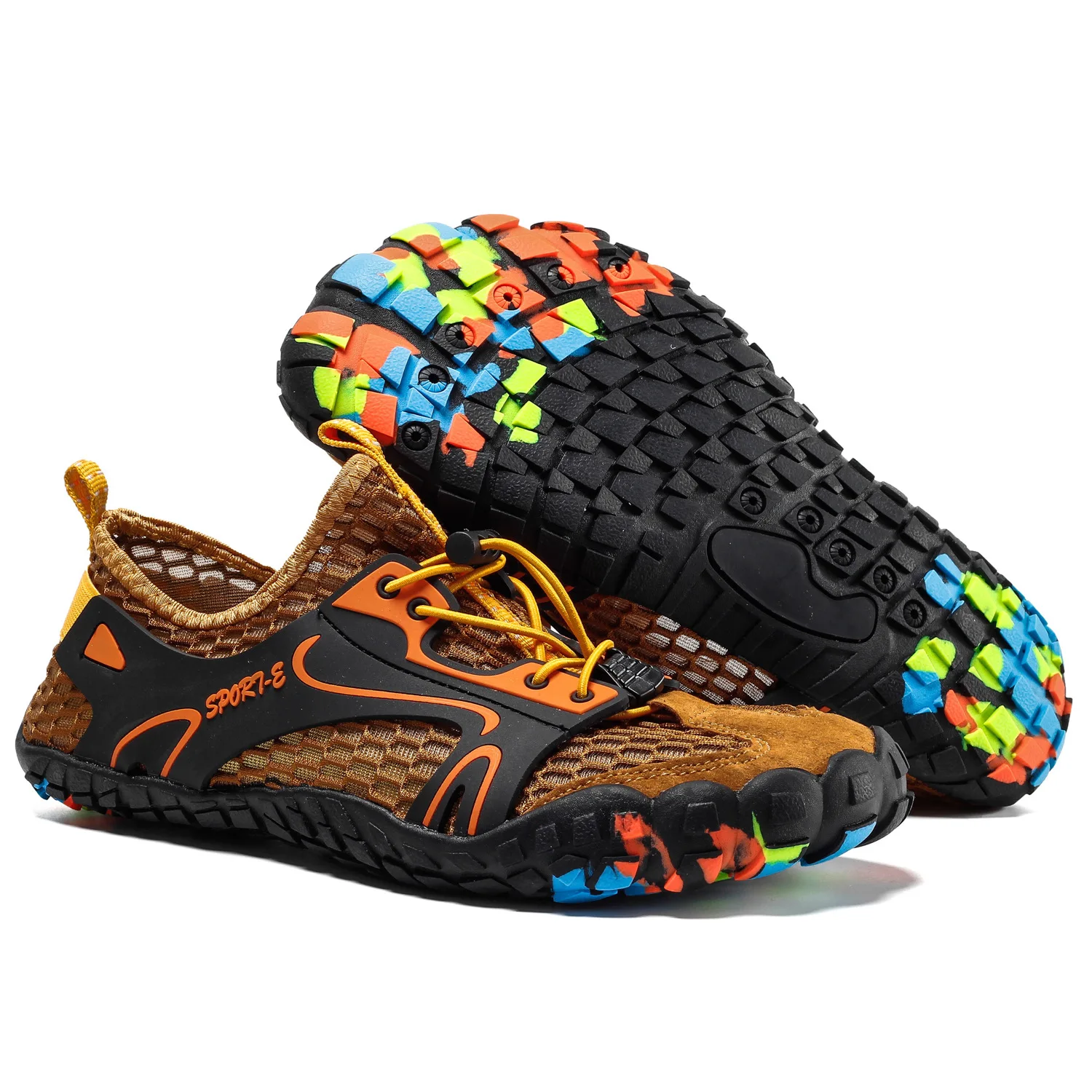 2023 Hiking upstream shoes fitness mountaineering shoes outdoor large size wading shoes amphibious diving beach shoe