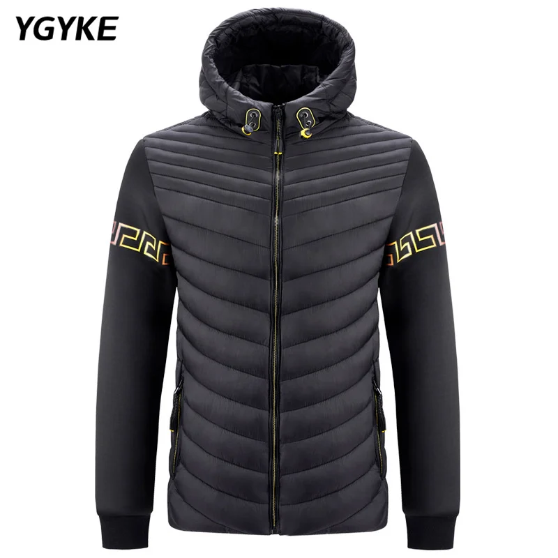 2022 New Men's Winter Parka Fashion Simple Solid Color Hooded Cotton Clothes Casual Warm Zipper Jacket Outer Top Jacket