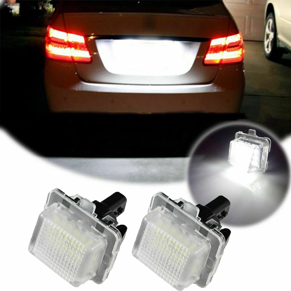

2Pcs For Benz C-Class W204 S204 5D S-Class W221 E-Class W212 S212 CL-Class W216 C216 LED License Plate Lamp Number Plate Light
