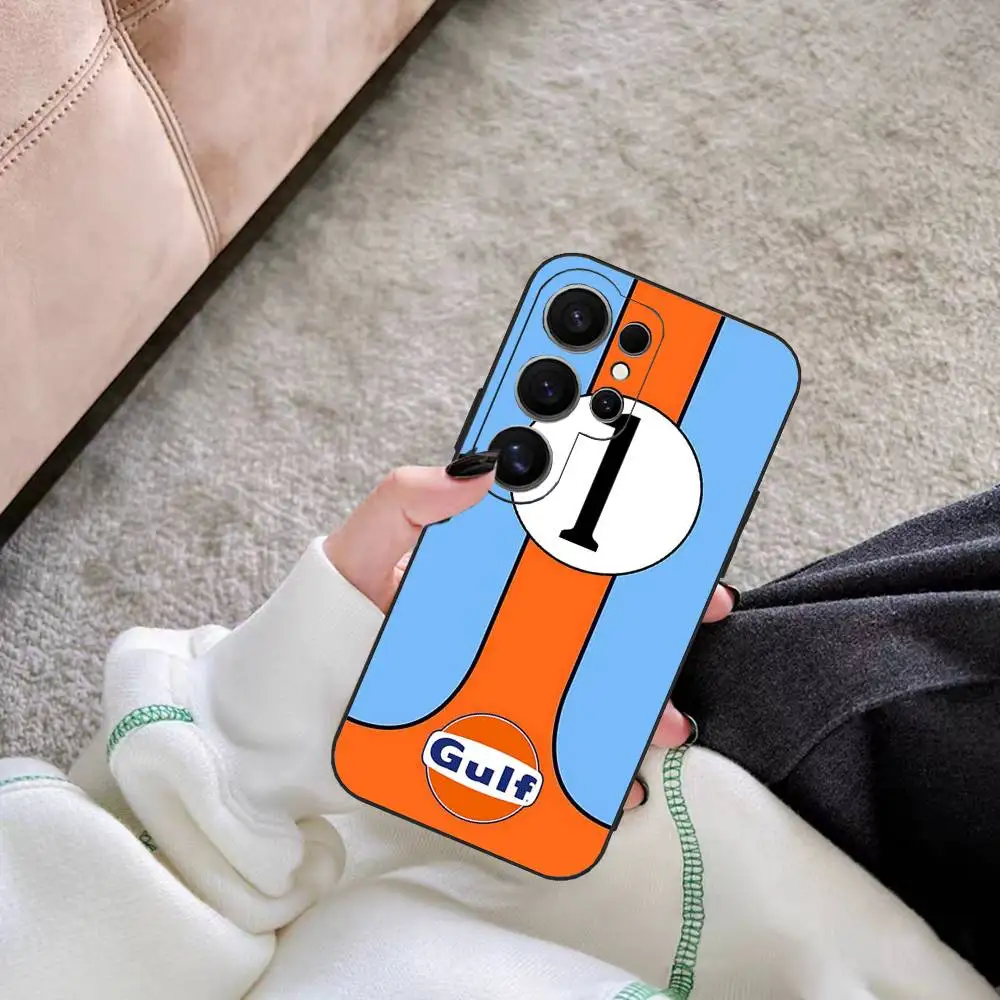 Фото Чехол для телефона с логотипом G-Gulfs Racing Car для Samsung S 24 Fe 25 Ultra Plus 20 Lite 21 30 22 23 24 22 Ultra 5G Fundas №2