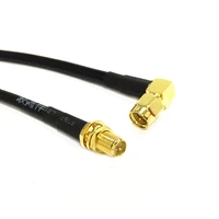 rp sma female nut male pin switch sma male right angle jumper cable adapter rg58 50cm100cm for wireless router wholesale new