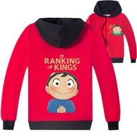 cartoon ranking of kings hoodie kids hooded zipper jackets teenager boys cosplay costume streetwear harajuku baby girls outwear