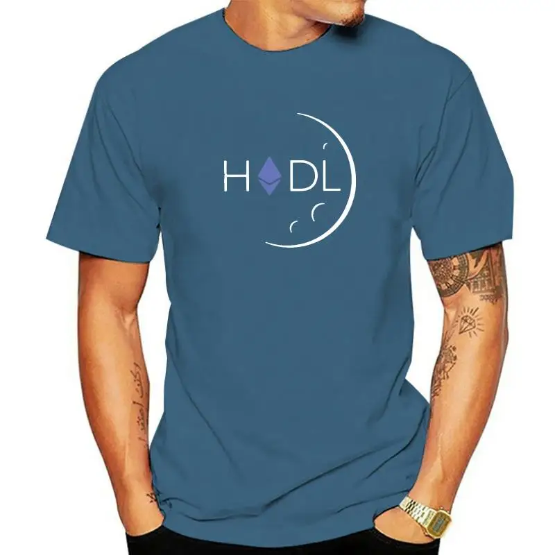 

Ethereum HODL Moon T Shirt Men 100% Cotton Vintage T-Shirts Crew Neck Crypto Bitcoin Tee Shirt Classic Tops Gift Idea