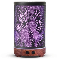 aroma diffuser small desktop humidifier atomizer essential oil diffuser lavender pattern us plug