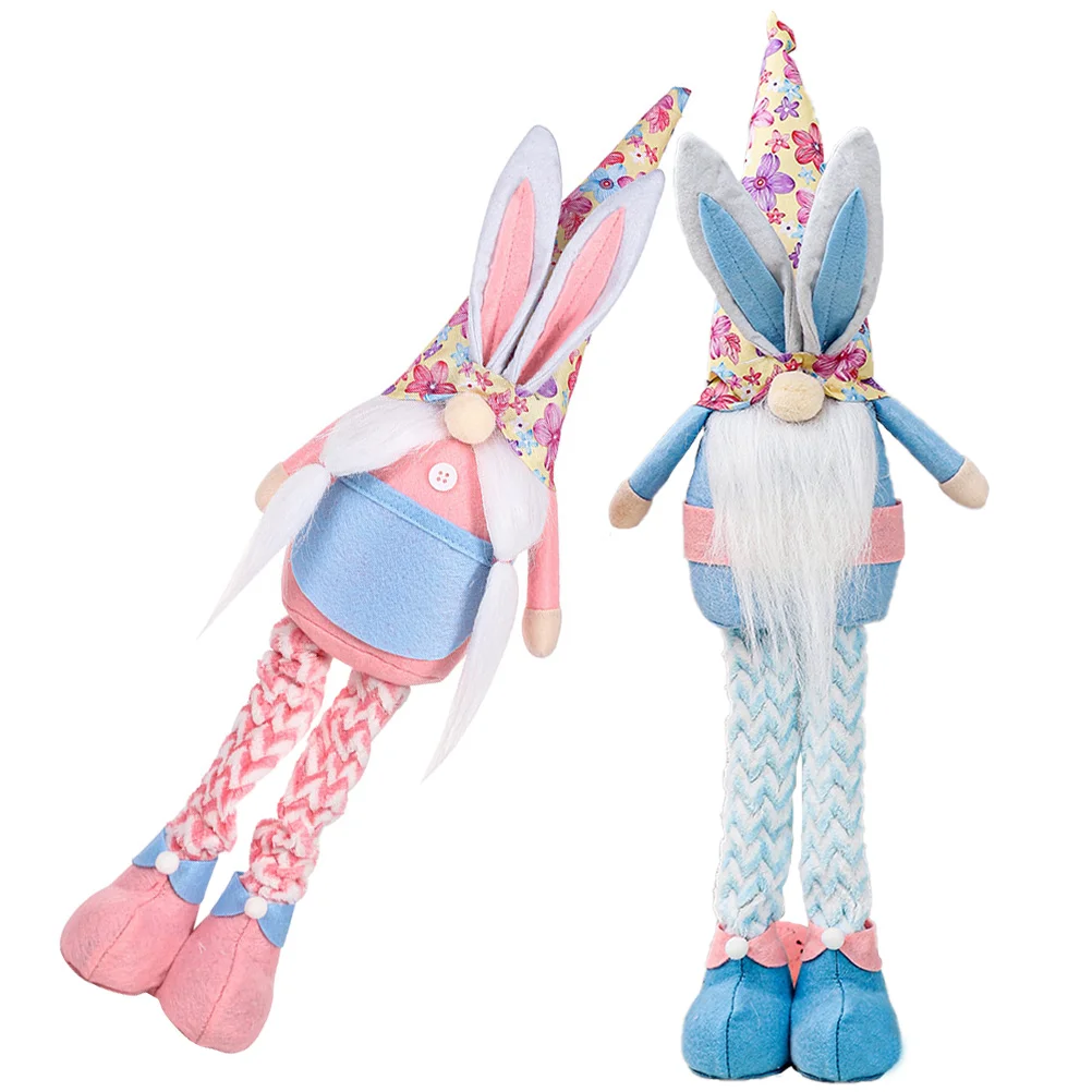 

Easter Gnome Gnomes Bunny Decor Decorations Rabbit Plush Dwarf Ornaments Desktop Adornment Elf Swedish Spring Tomte Table Party