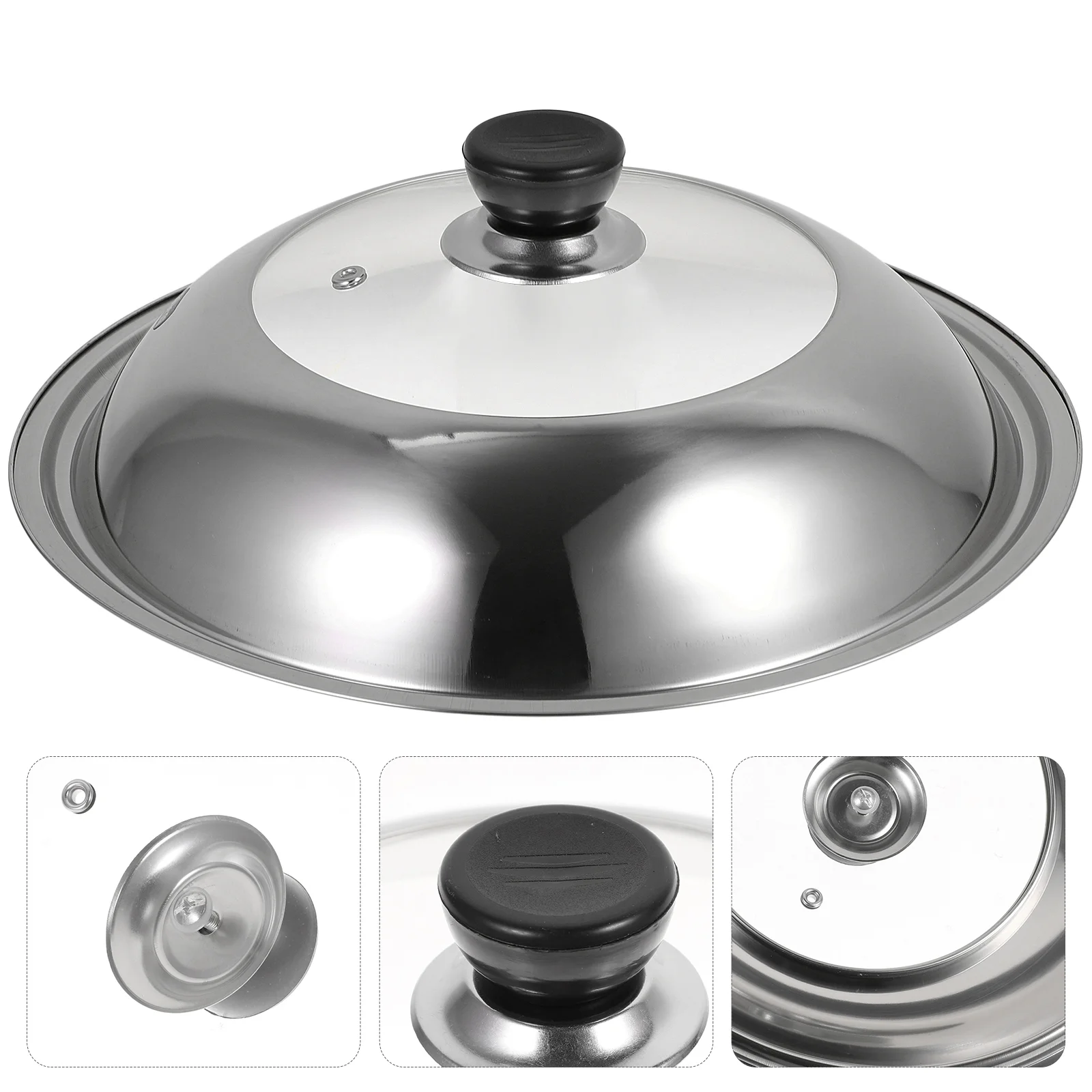 

Pot Lid Cooking Tool Kitchen Gadget Anti Oil Splashing Cover Aluminum Baking Pans
