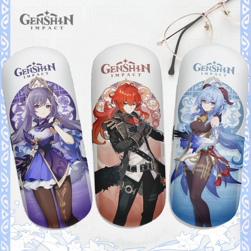 

Game Genshin Impact Ke Qing Gan Yu Diluc Glasses Case Anime Figure Kazuha Klee Glasses Box Eyewear Spectacle Case Accessories