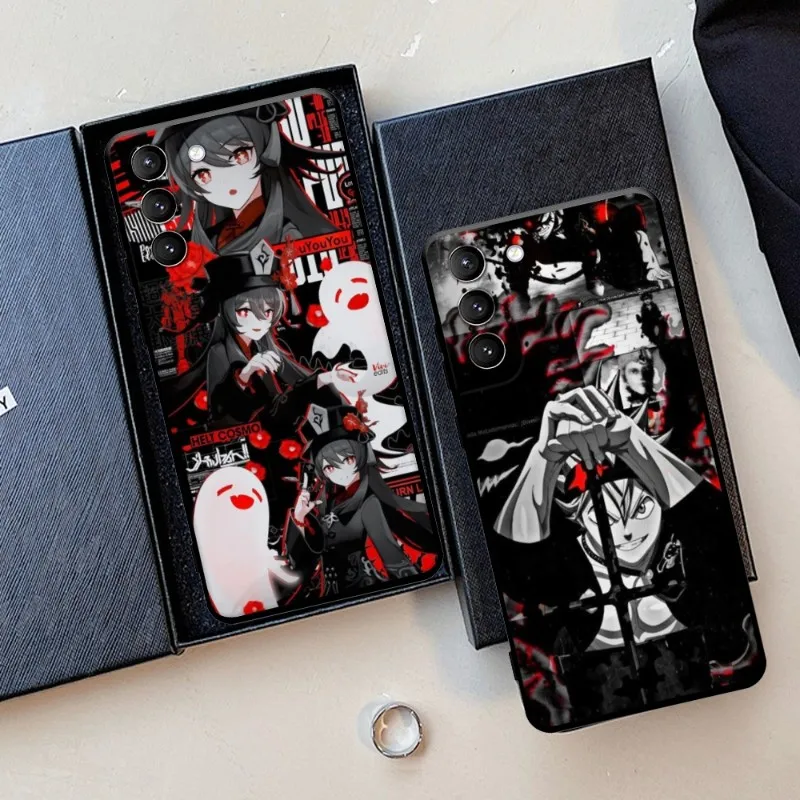 

Anime Genshin Impact Phone Case For Samsung Galaxy S22 23 21 S20 FE Ultra S10 S9 S8 Plus S10e Note 20Ultra 10Plus Cover