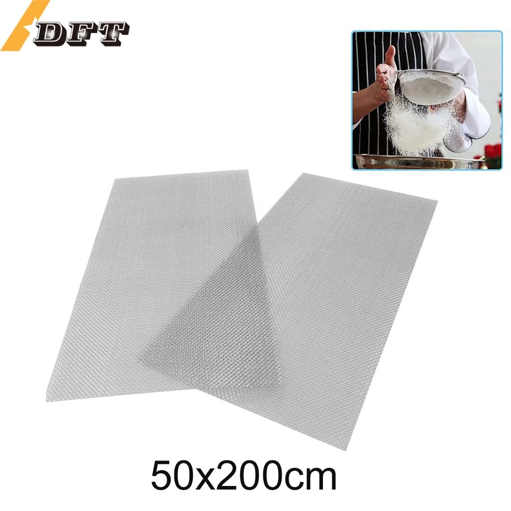 

50x200cm 10-400mesh Stainless Steel Mesh Filter Net Metal Front Repair Fix Mesh Filtration Woven Wire Screening Sheet Screening