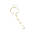 Классическое модное женское кольцо в стиле хип-хоп Серебряного и золотого цвета с цепочкой кольца в стиле панк с бабочкой для женщин ювелирные изделия для вечерние в подарок