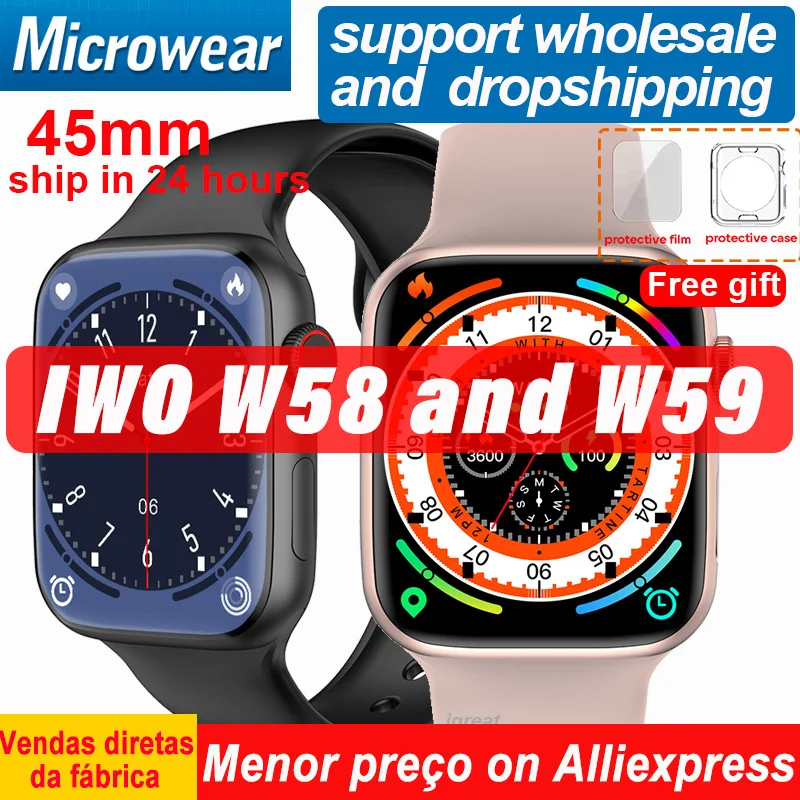 Смарт-часы IWO18 W58 W59 series 8 мужские с | Отзывы и видеообзор -1005004948971631