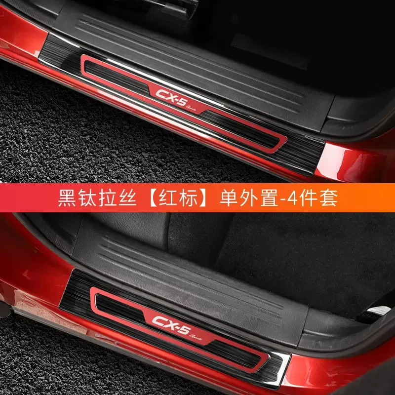 

Накладка на порог двери автомобиля, Накладка на порог для Mazda CX5 CX-5 KF 2017 2018 2019 2020 2021 2022 из нержавеющей стали, защитная Накладка на порог двери