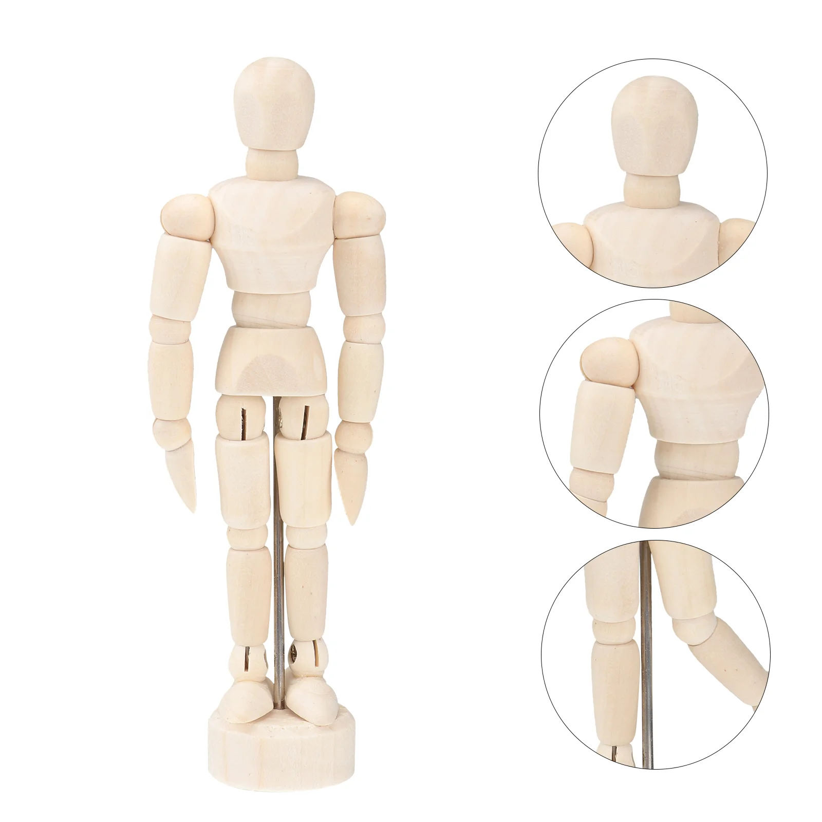 

3pcs 45Inches Wooden Figure Model Human Mannequin Jointed Manikins for Artists Sketch Home Office Desk Decoration (Beige)