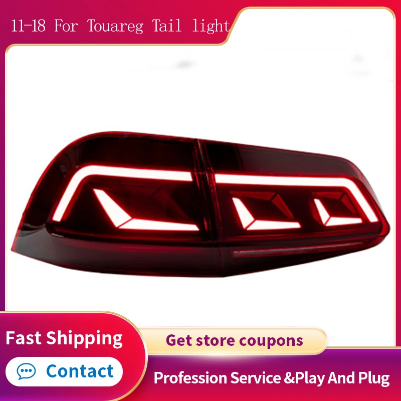 

Taillight For VW Touareg 2011-2018 Tail Lights New Style With Sequential Turn Signal Animation Brake Parking retrofit Facelift