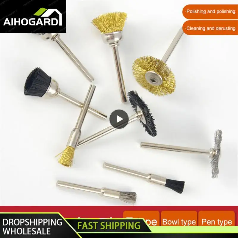 

Pen-type Nylon Brush 4mm6mm Double-edge Pen-type Wire Brush T-type Nylon Brush Wire Brush Bowl-type Nylon Brush Cleaning Brush