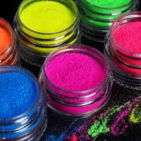 6pcs iridescent resin pigment fluorescent sugar sweater effect woolen powder nail art decoration glitter for epoxy resin filling