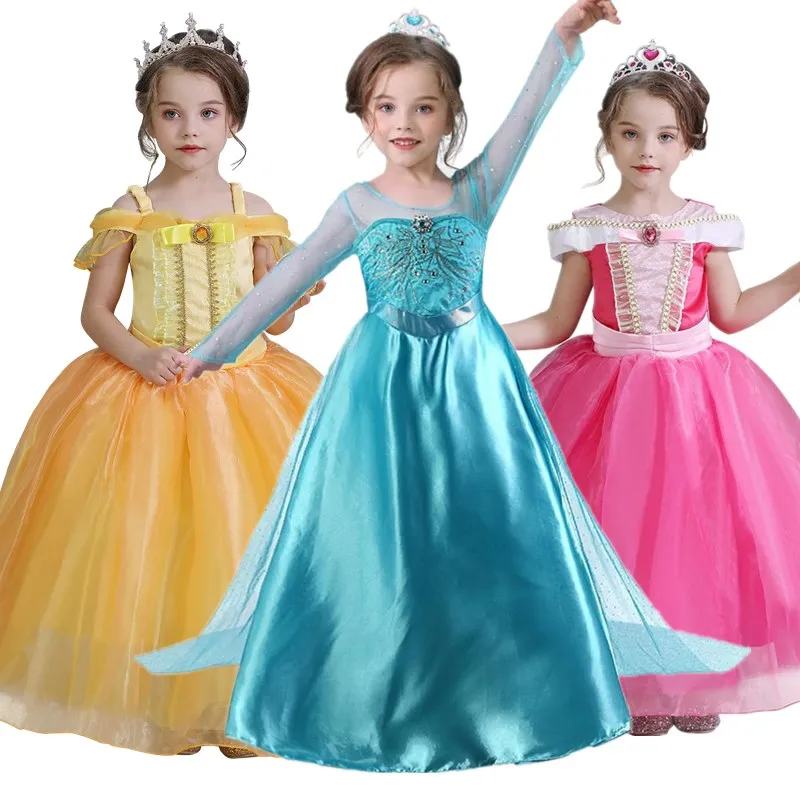 

Halloween Carnival Party Costume Girls Princess Dress Girl Fancy Kids Dresses for Girl Party Frock Children Prom Gown Designs