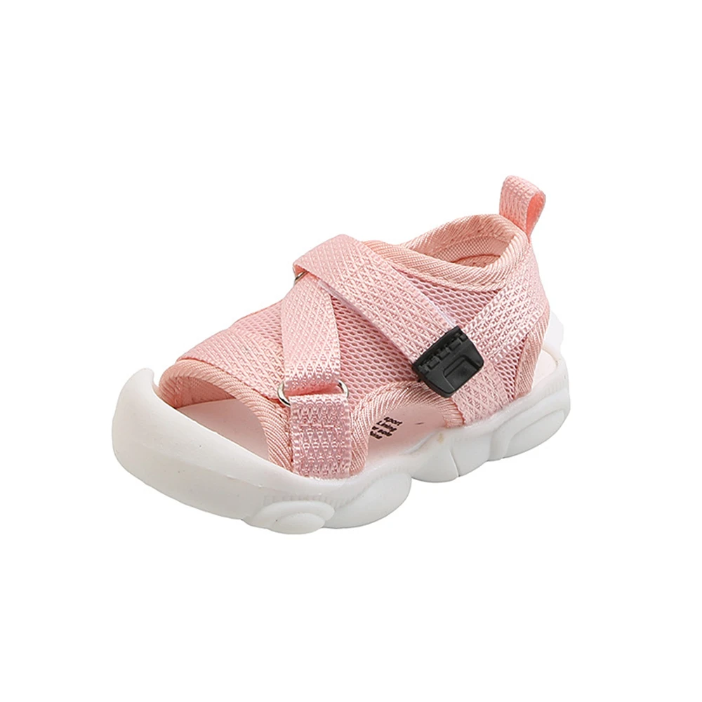 

Children's Sandals Girls Solid Color Velcro Sandals Kid's Beach Shoes Baby Soft Sole Summer running shoes