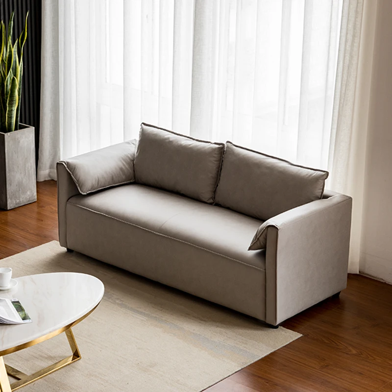

Lounge Gaming Living Room Sofas Convertible Cheap Economic Modern Lazy Sofa Leather Corner Divani Da Soggiorno Furniture T50SF