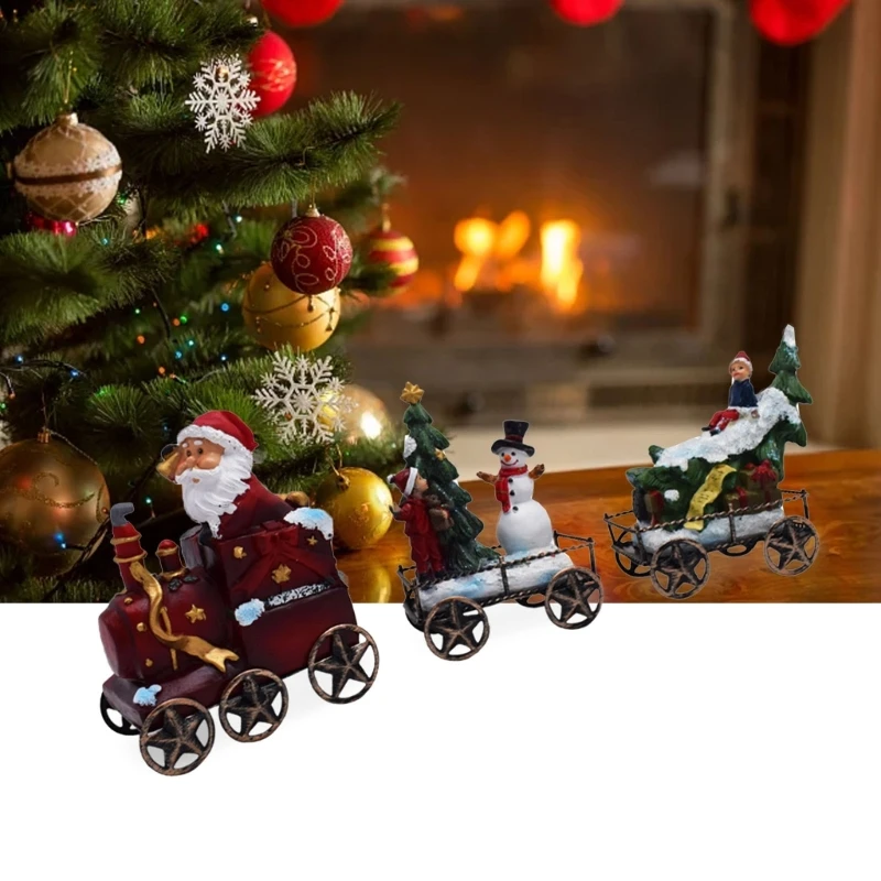 

3 шт. Рождественский поезд орнамент со снеговиками и рисунком медведя для праздничного декора рождественское украшение ремесло